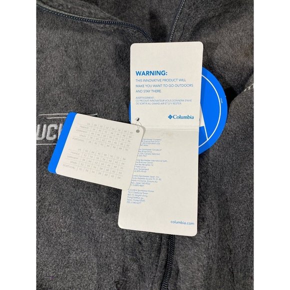 Columbia Fleece Vest Mens XXL Gray Full Zip Outdoors Hiking Casual New Tucker - Picture 8 of 11